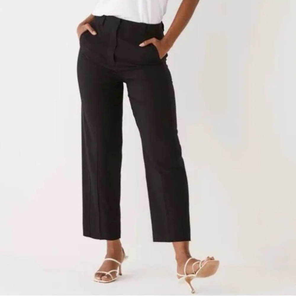 SOLD Frank & Oak Alice Straight Pant 6 Ankle Crop Quality Trousers pockets NWOT